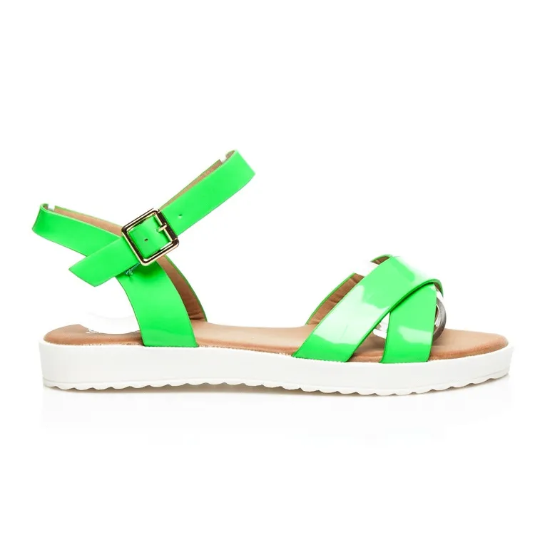 Best Shoes Gelakte Sandalen groente