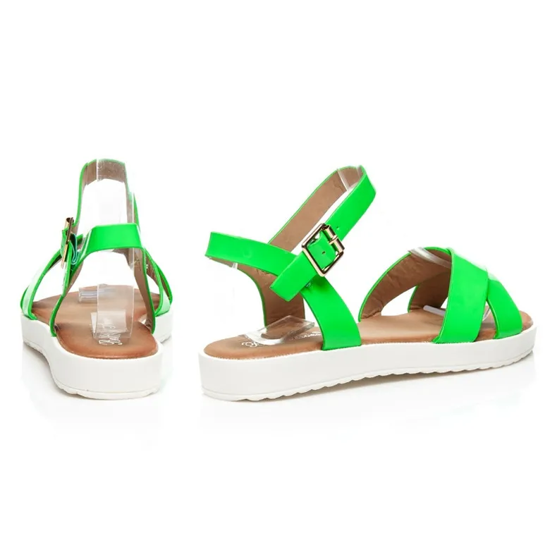 Best Shoes Gelakte Sandalen groente