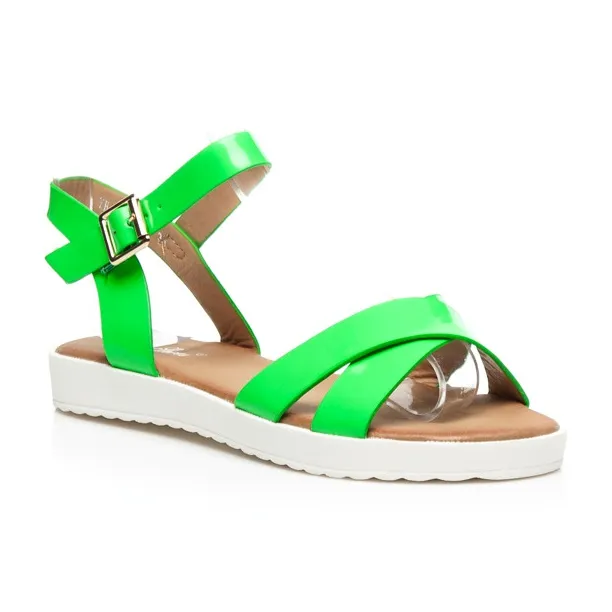 Best Shoes Gelakte Sandalen groente