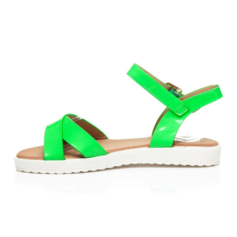 Best Shoes Gelakte Sandalen groente
